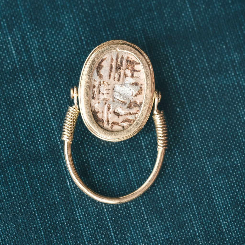 Ancient Scarab Spinner Ring - Lost Owl Jewelry