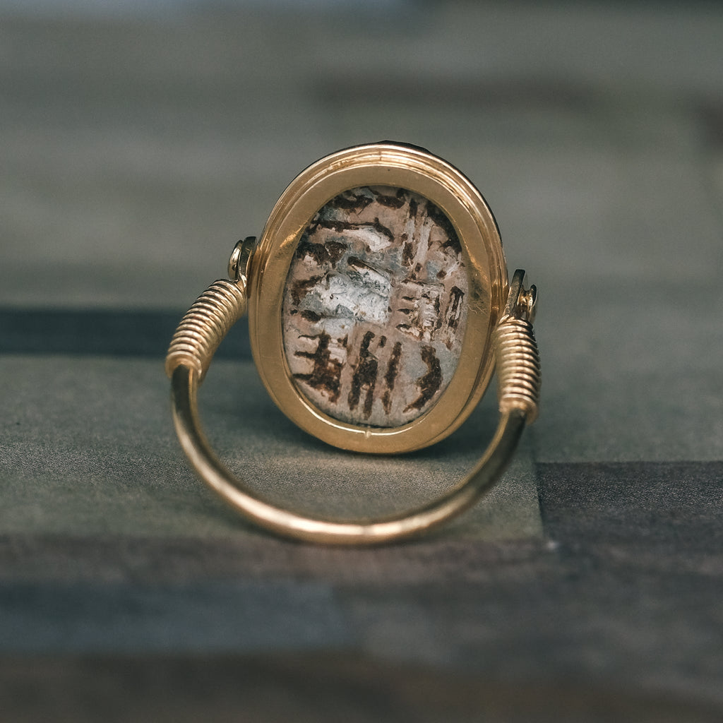 Ancient Scarab Spinner Ring - Lost Owl Jewelry