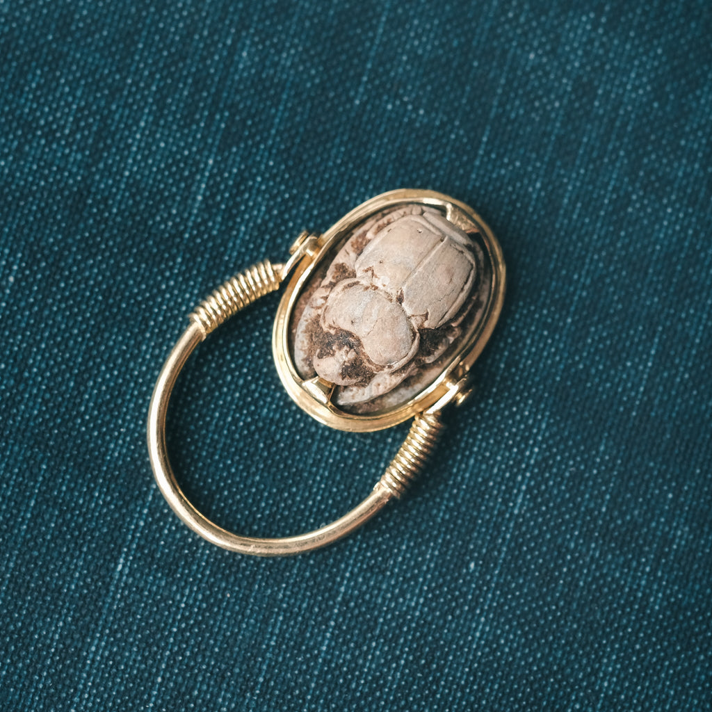 Ancient Scarab Spinner Ring - Lost Owl Jewelry