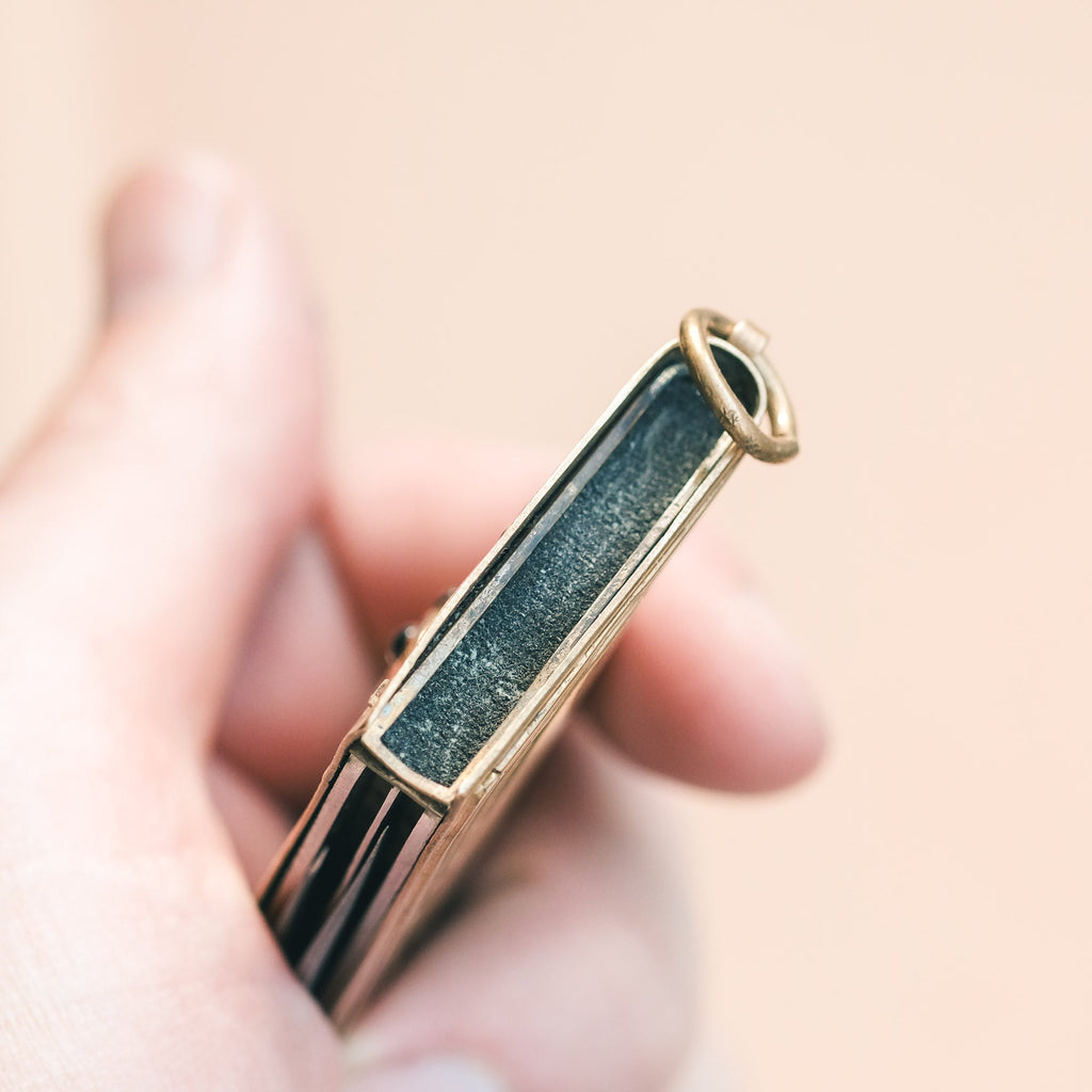 Antique Brass Owl Vesta Case - Lost Owl Jewelry