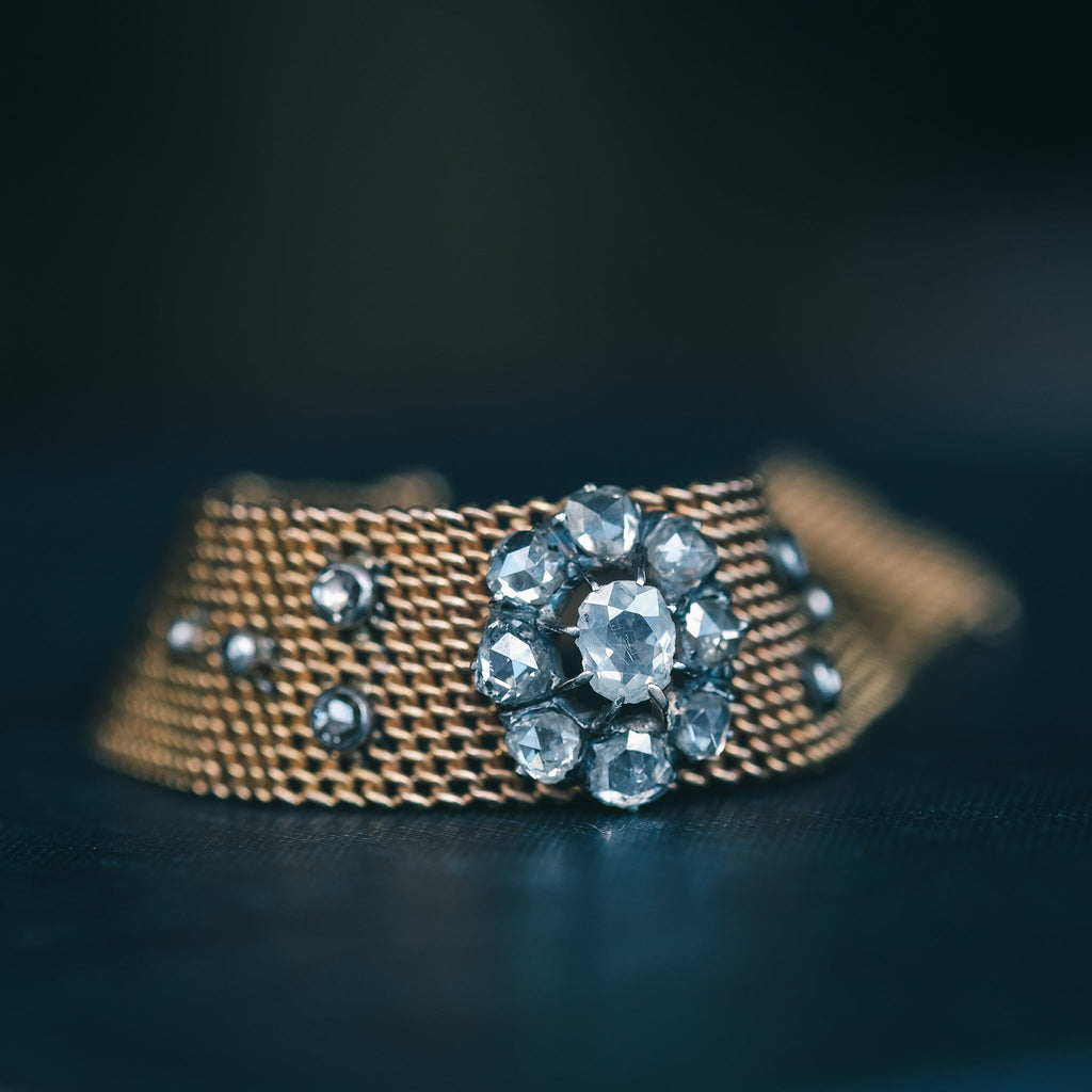 Antique Diamond Mesh Bracelet - Lost Owl Jewelry