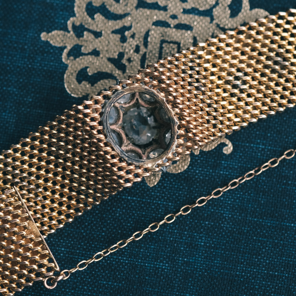 Antique Diamond Mesh Bracelet - Lost Owl Jewelry