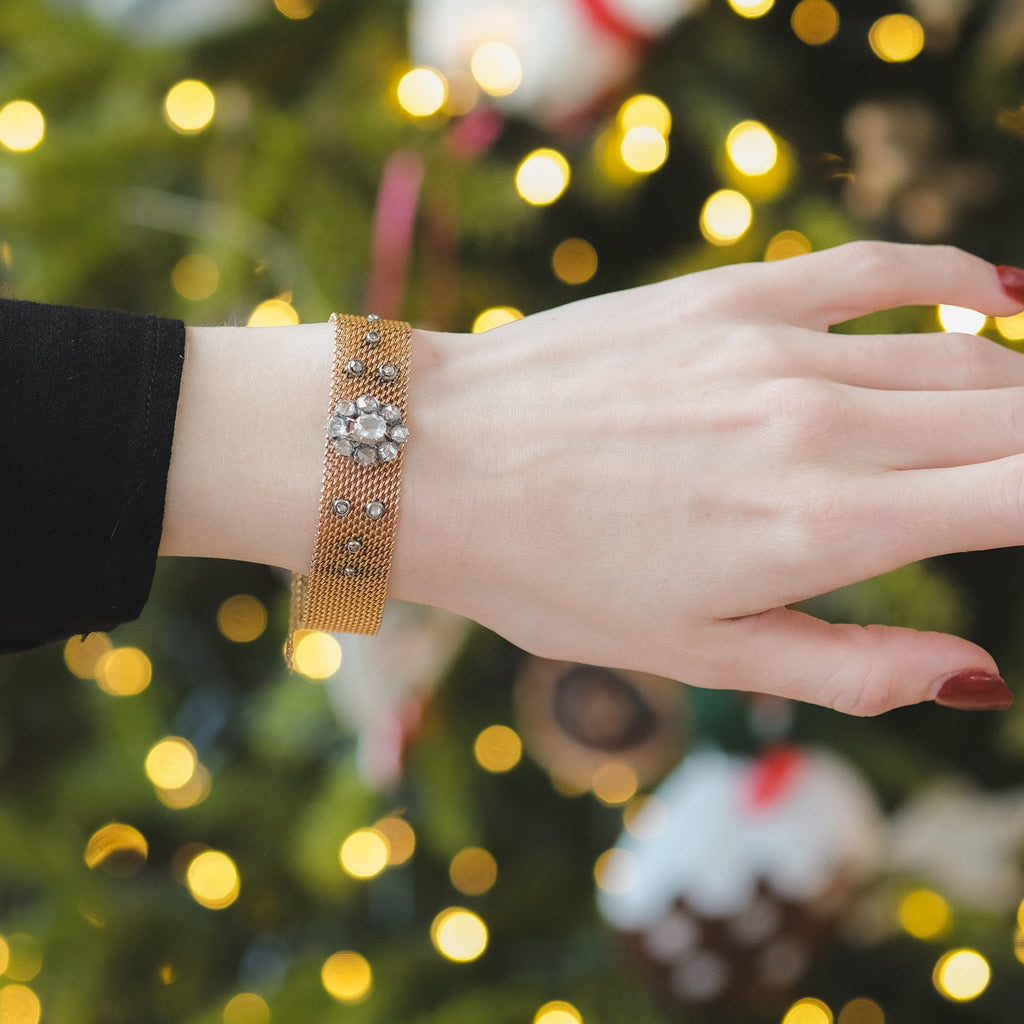 Antique Diamond Mesh Bracelet - Lost Owl Jewelry
