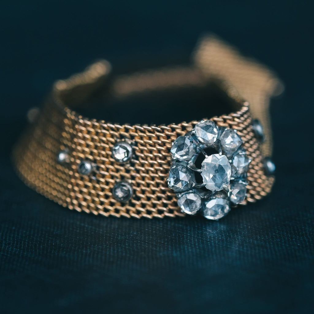 Antique Diamond Mesh Bracelet - Lost Owl Jewelry