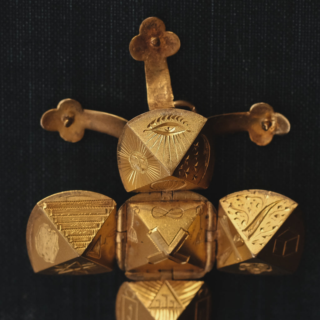 Antique Masonic Ball Pendant - Lost Owl Jewelry