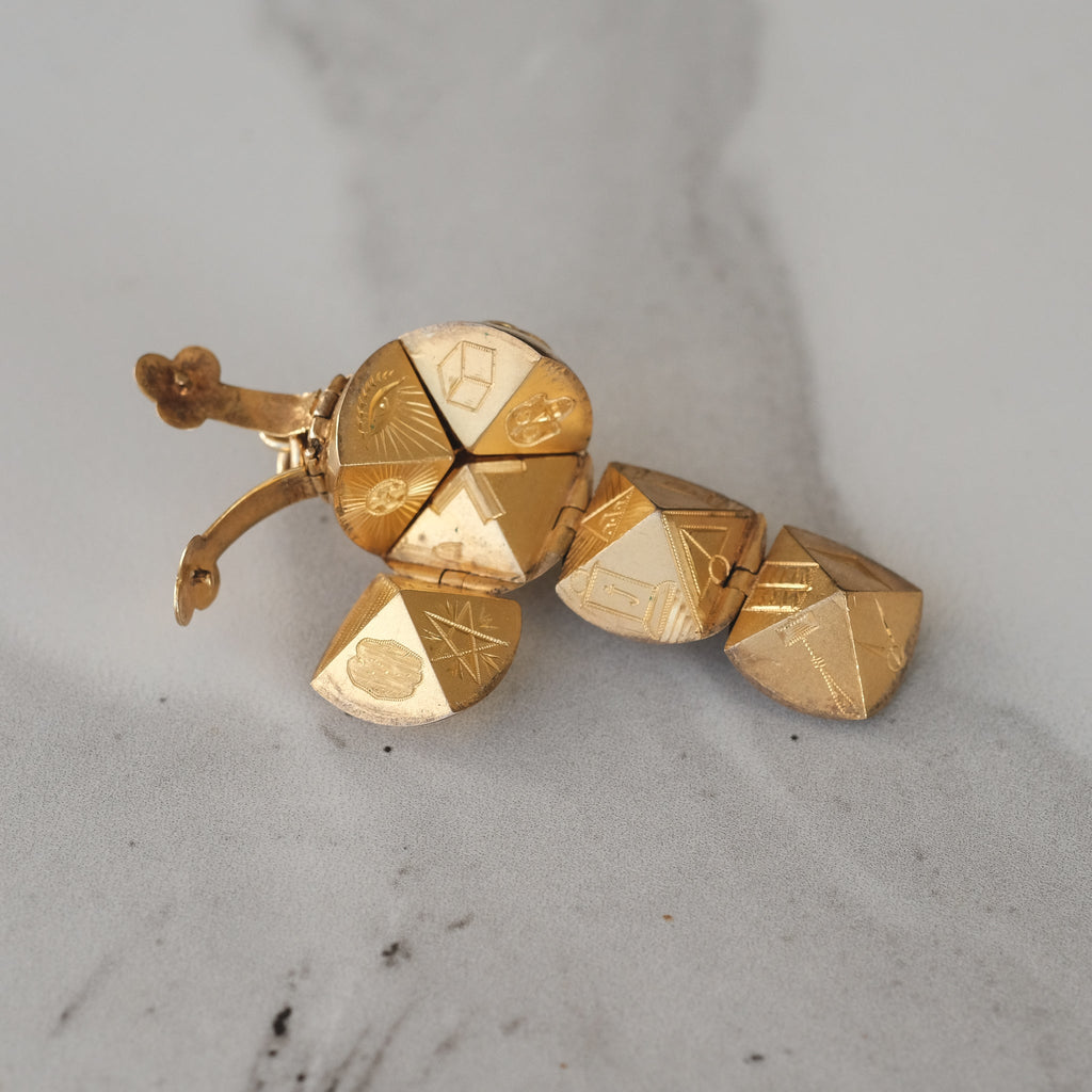 Antique Masonic Ball Pendant - Lost Owl Jewelry