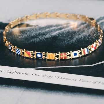 Antique Nautical Flags Bracelet - Lost Owl Jewelry