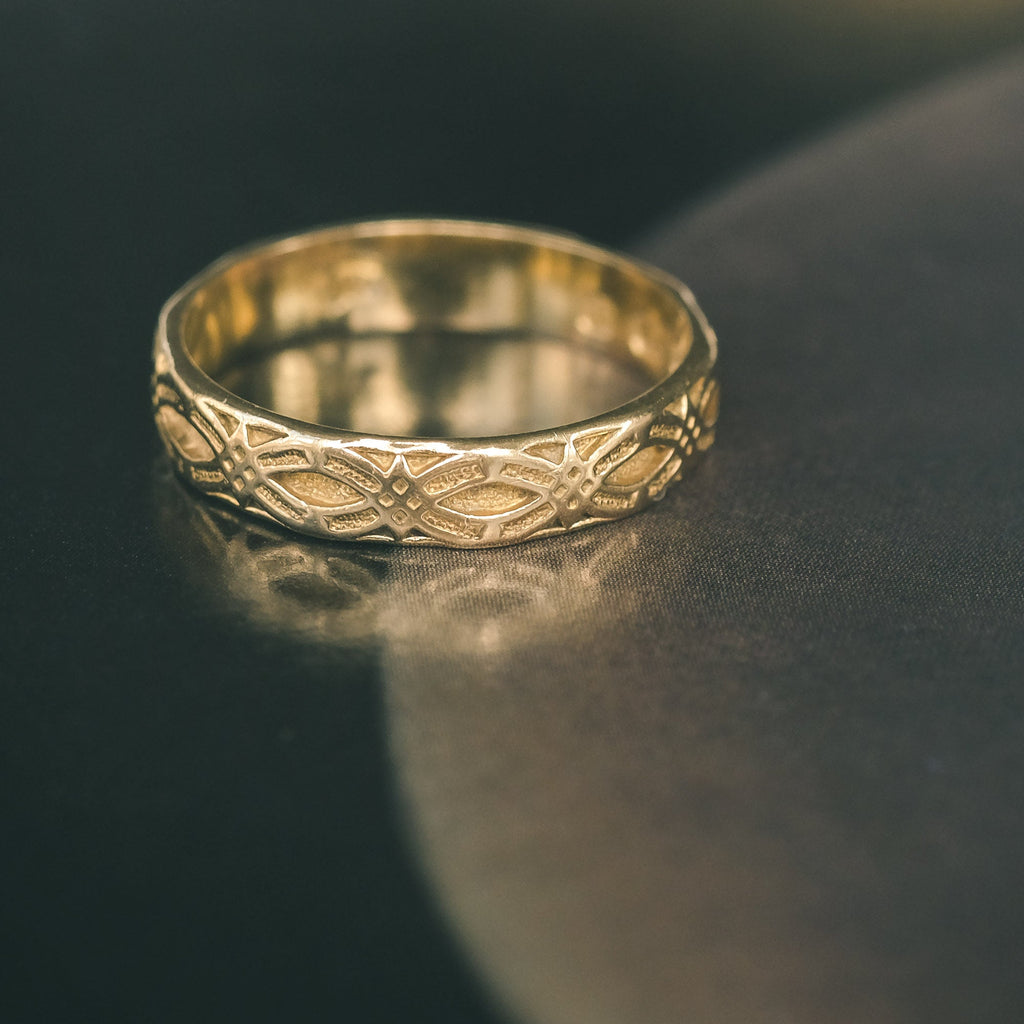 Antique Patterned Band - Lost Owl Jewelry