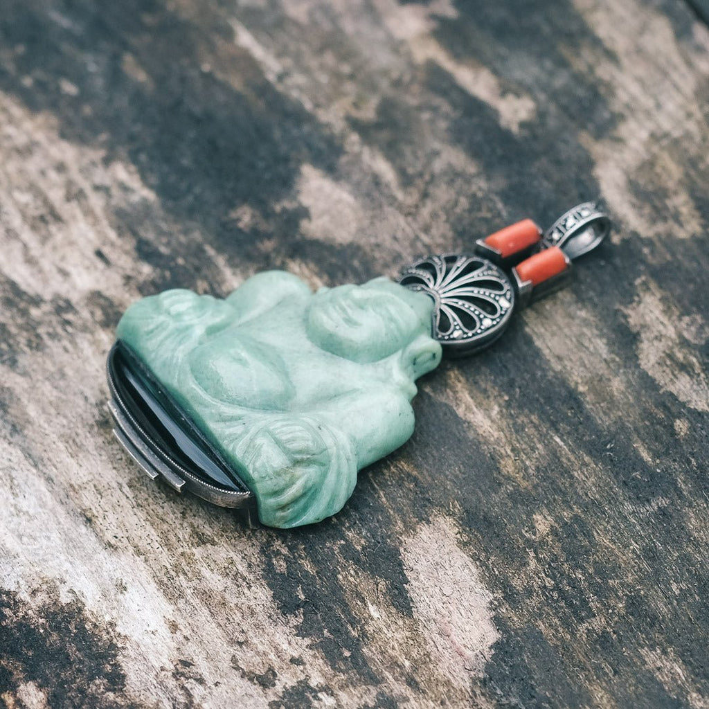 Art Deco Buddha Pendant - Lost Owl Jewelry