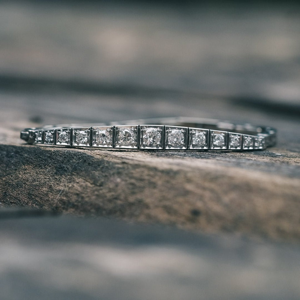Art Deco Diamond Bracelet - Lost Owl Jewelry