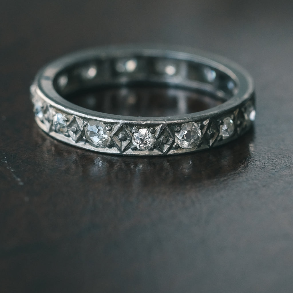 Art Deco Diamond Eternity Ring - Lost Owl Jewelry