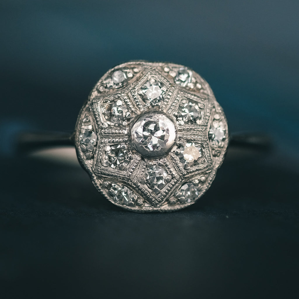 Art Deco Diamond Star Ring - Lost Owl Jewelry