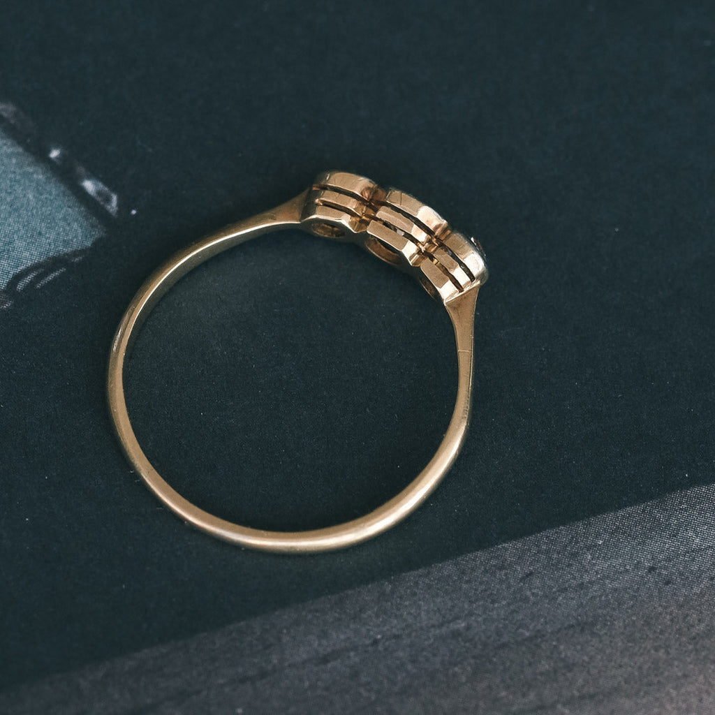 Art Deco Diamond Trilogy Ring - Lost Owl Jewelry