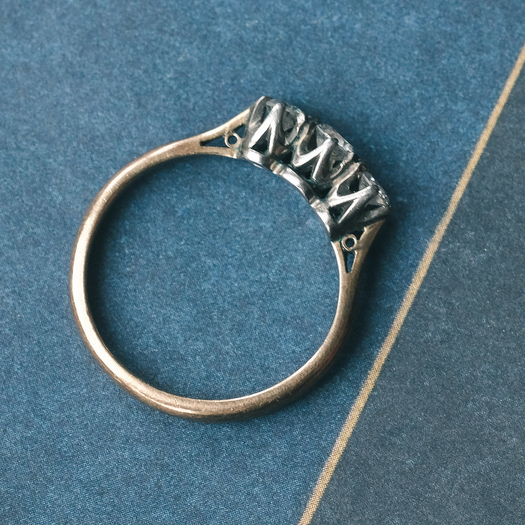 Art Deco Diamond Trilogy Ring - Lost Owl Jewelry