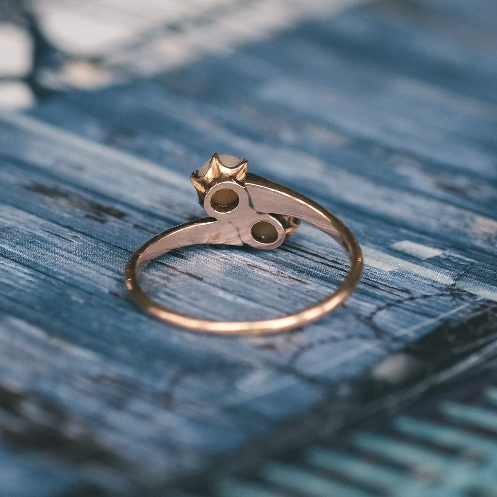 Art Deco Mikimoto Pearl Ring - Lost Owl Jewelry