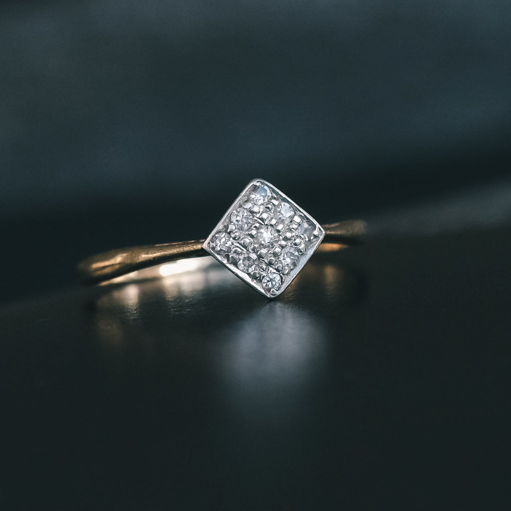 Art Deco Pavé Diamond Ring - Lost Owl Jewelry