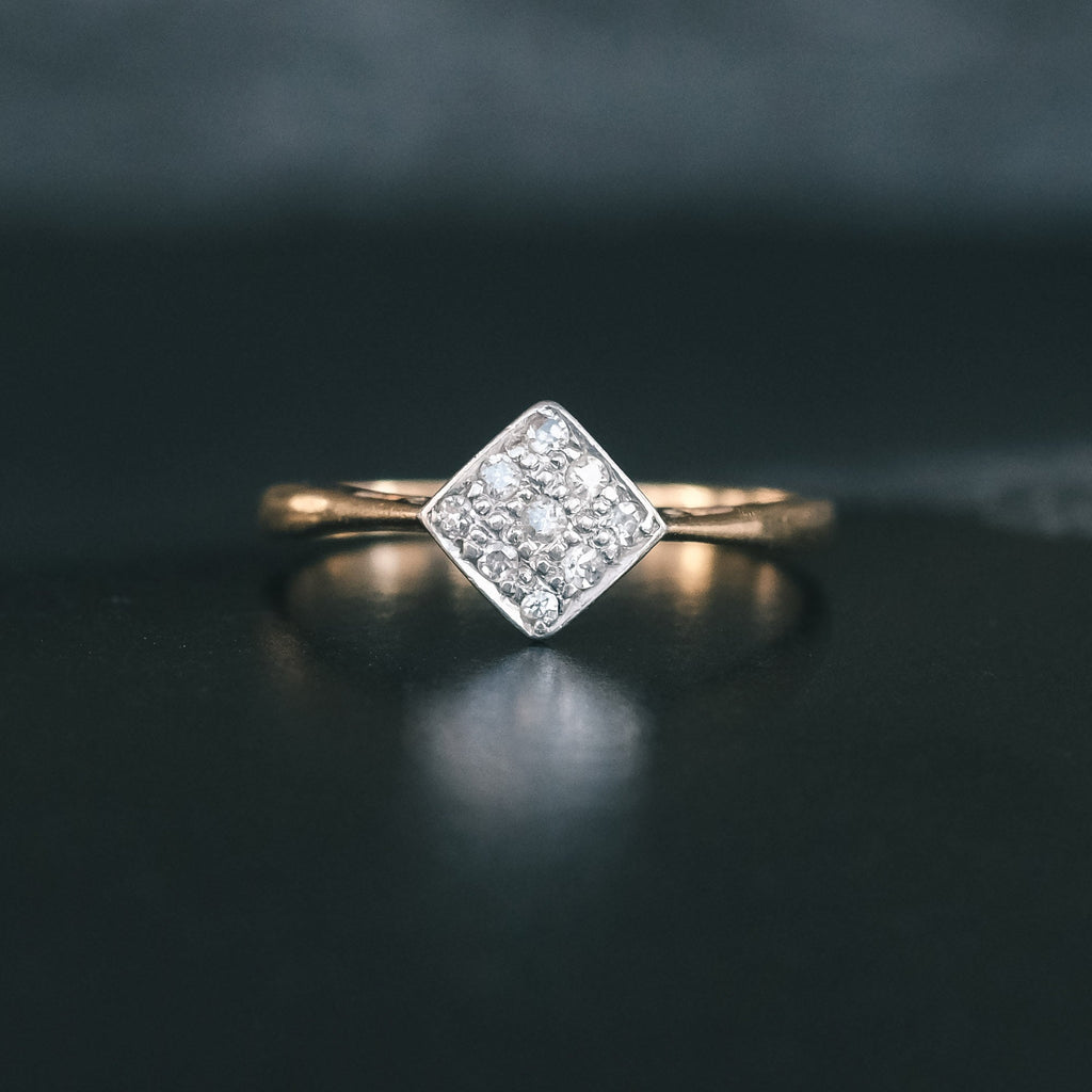 Art Deco Pavé Diamond Ring - Lost Owl Jewelry