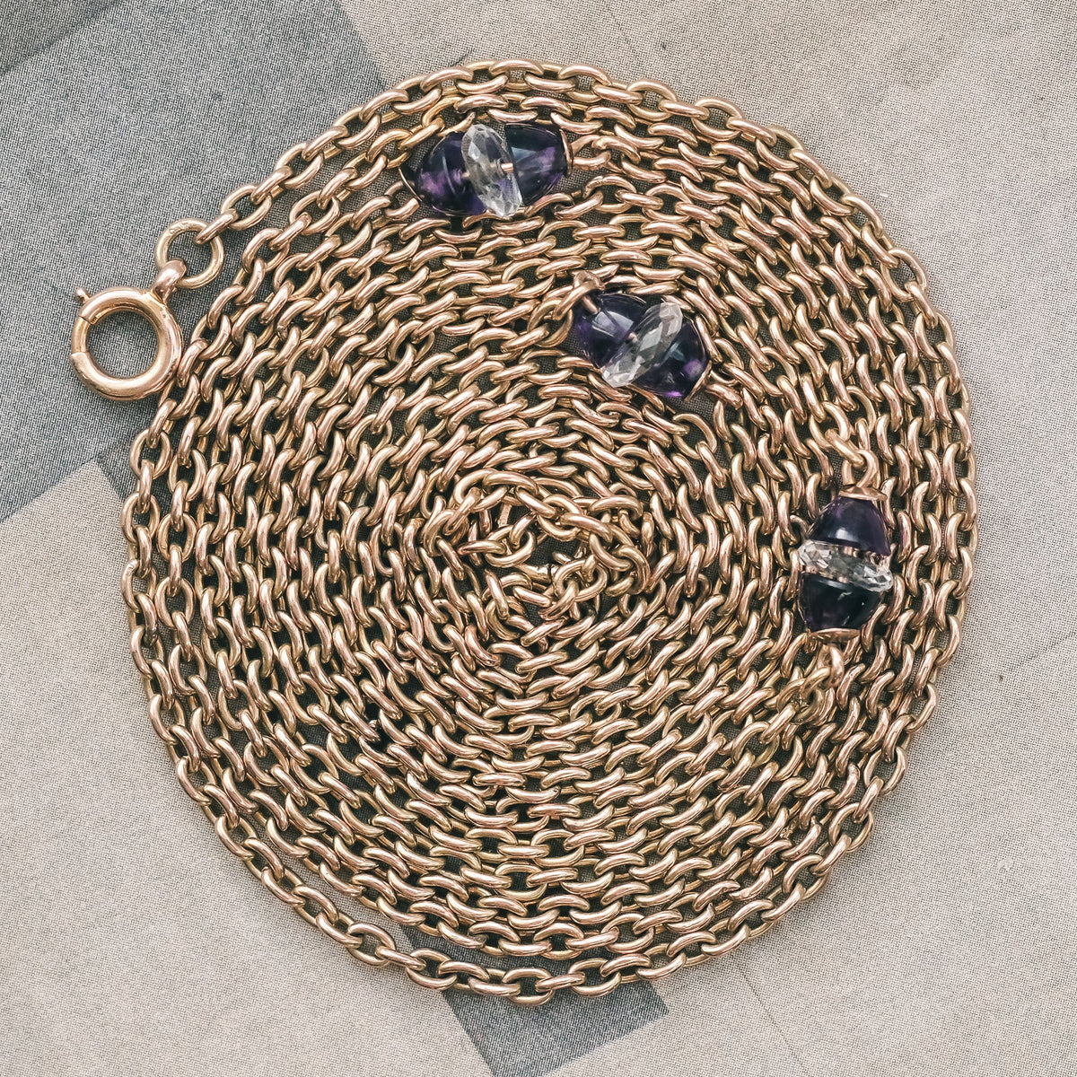 Art Deco Purple Pill Guard Chain – Lost Owl Jewelry