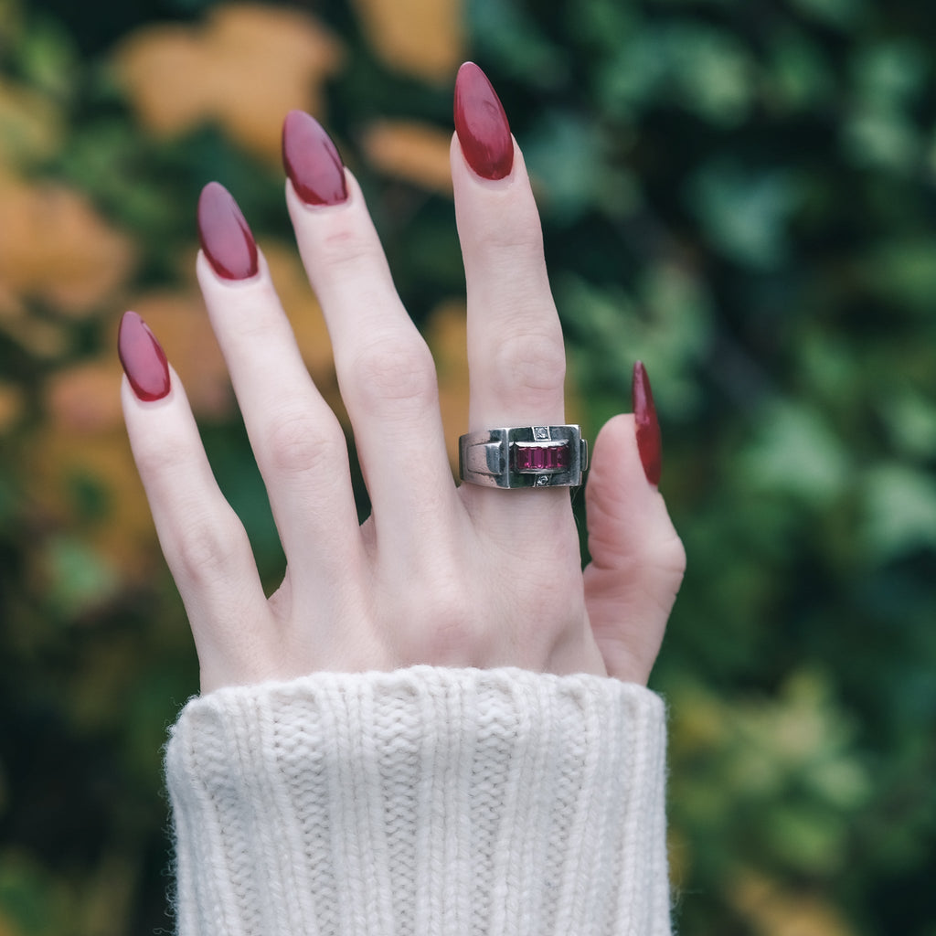 Art Deco Silver Tank Ring - Lost Owl Jewelry