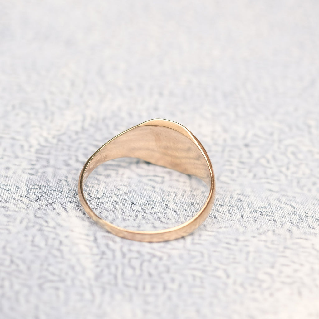 Art Deco Small Cushion Signet Ring - Lost Owl Jewelry