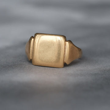 Art Deco Square Signet Ring - Lost Owl Jewelry