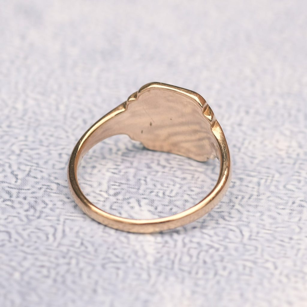 Art Deco Stepped Signet Ring - Lost Owl Jewelry