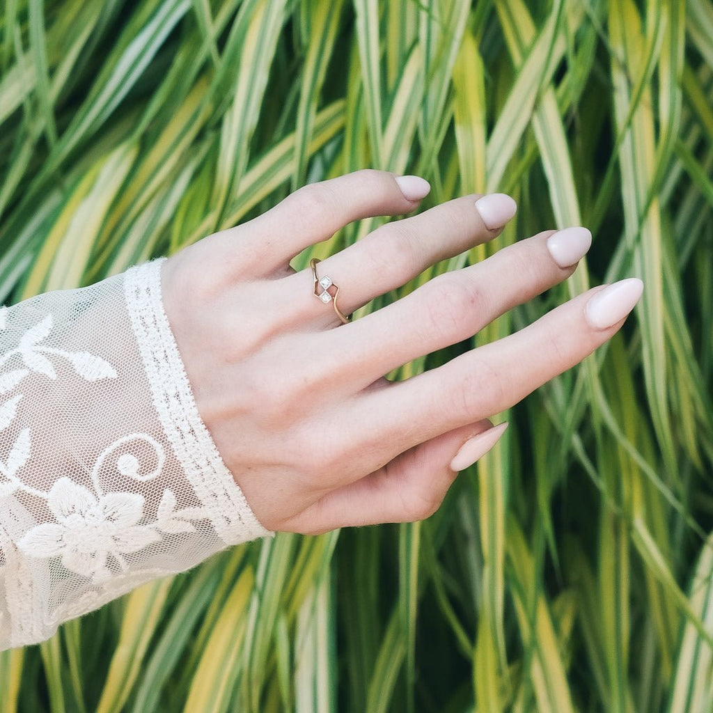 Art Deco Toi et Moi Ring - Lost Owl Jewelry