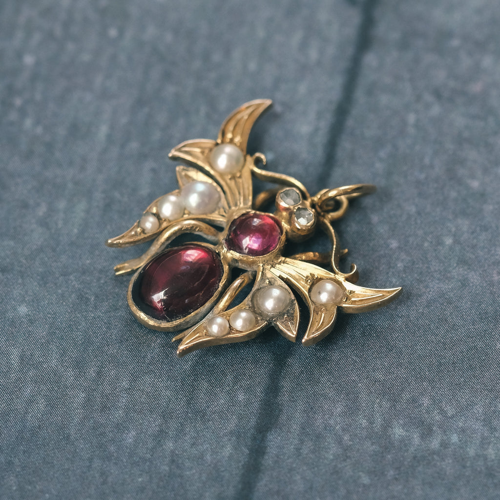 Art Nouveau Butterfly Pendant - Lost Owl Jewelry