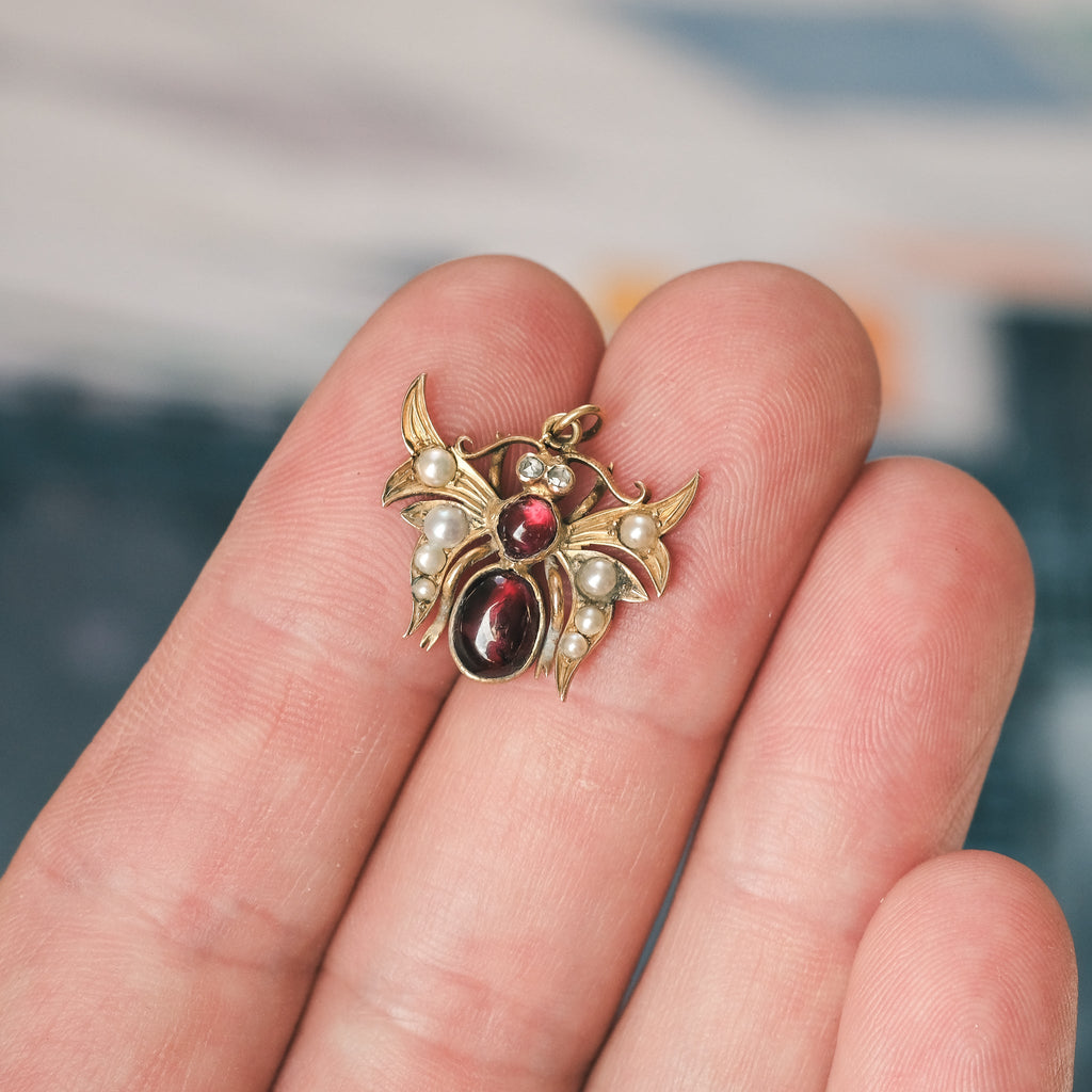 Art Nouveau Butterfly Pendant - Lost Owl Jewelry