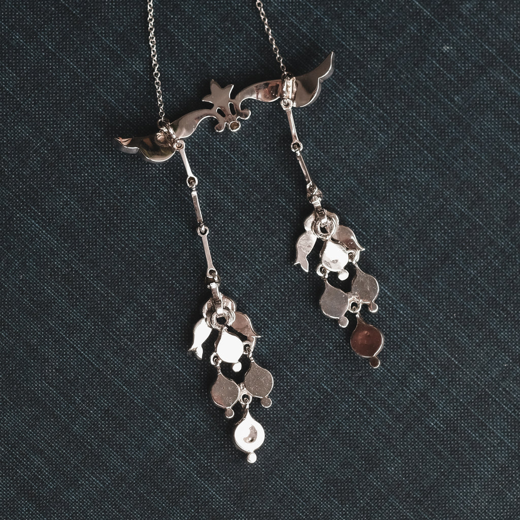 Art Nouveau Diamond Negligee Necklace - Lost Owl Jewelry
