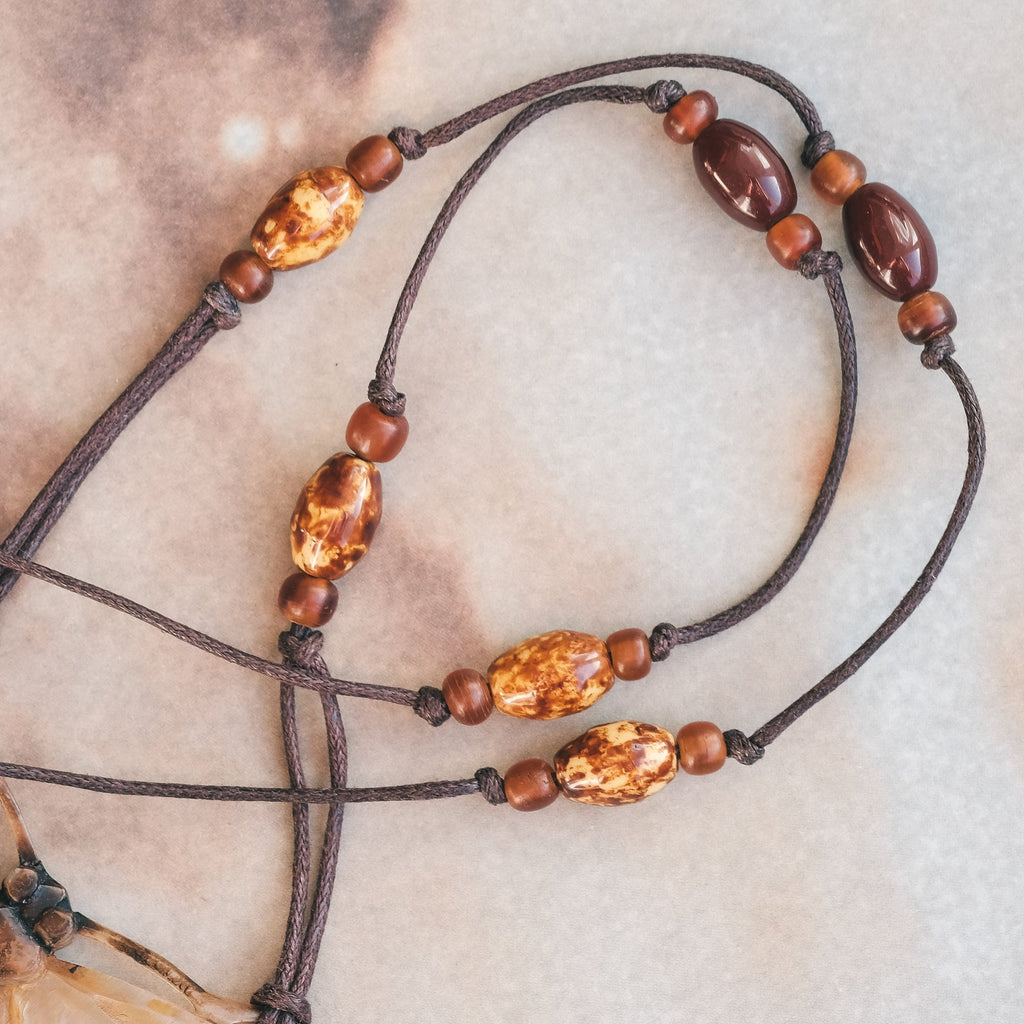 Art Nouveau Horn Butterfly Necklace by Elizabeth Bonté - Lost Owl Jewelry