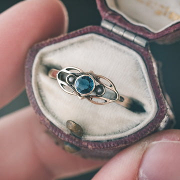 Art Nouveau Sapphire Ring - Lost Owl Jewelry