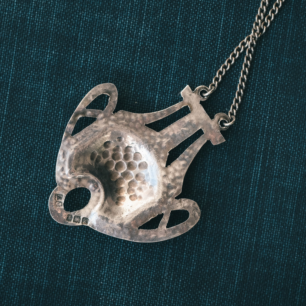 Arts & Crafts Abstract Enamel Pendant - Lost Owl Jewelry