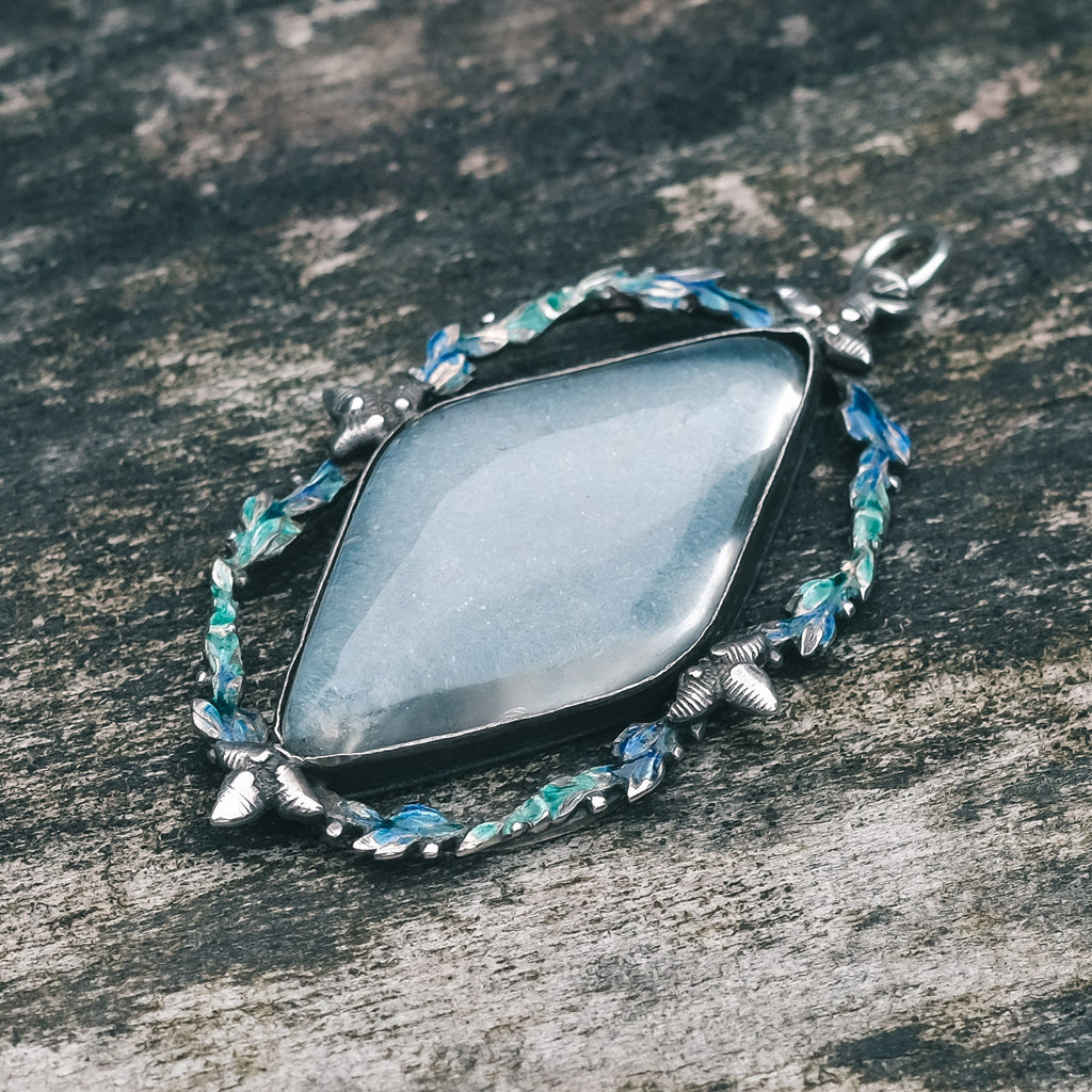 Arts & Crafts Enamel Pendant - Lost Owl Jewelry