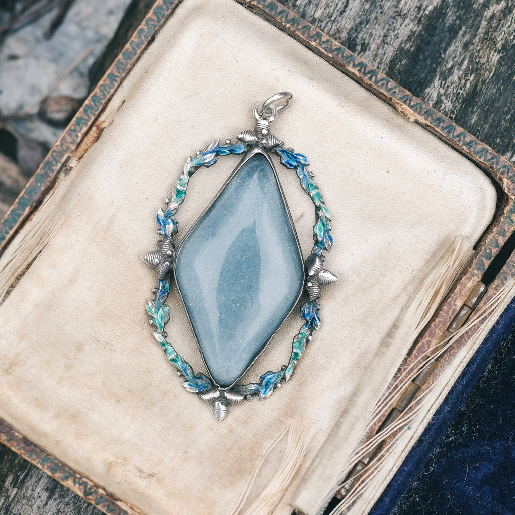 Arts & Crafts Enamel Pendant - Lost Owl Jewelry