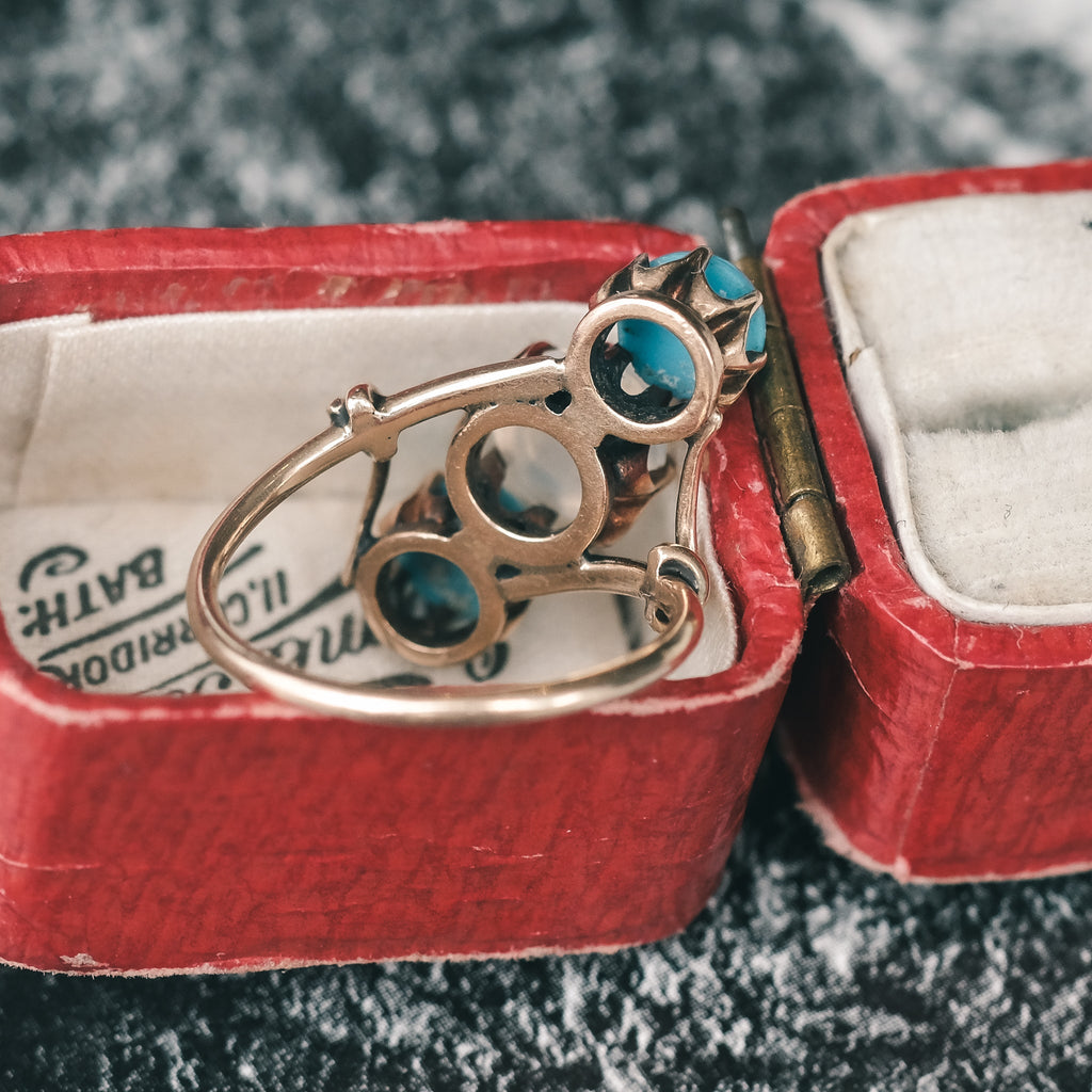 Arts & Crafts Moonstone Crossover Ring - Lost Owl Jewelry