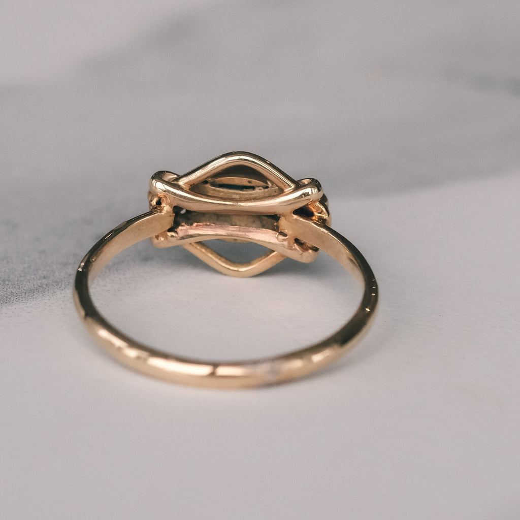 Arts & Crafts Turquoise Ruby Ring - Lost Owl Jewelry