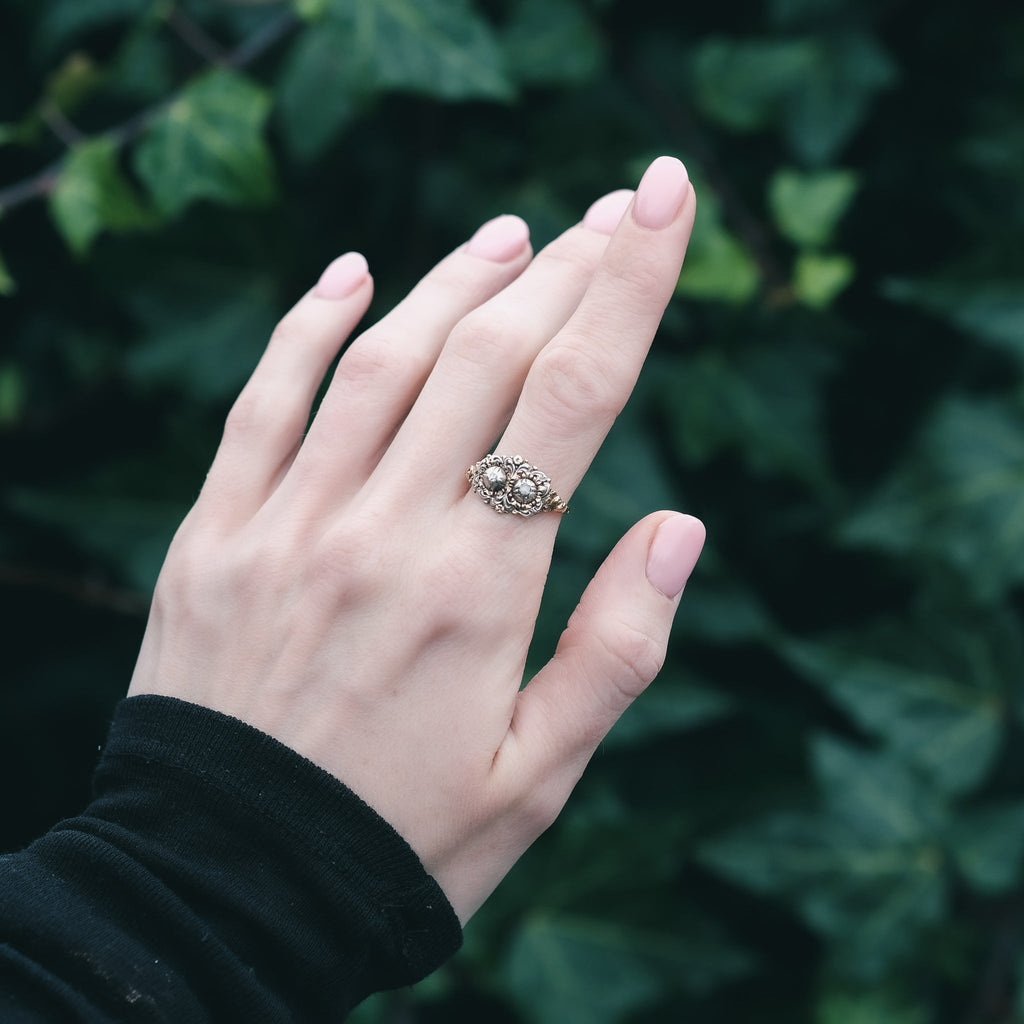 Baroque Toi et Moi Ring - Lost Owl Jewelry