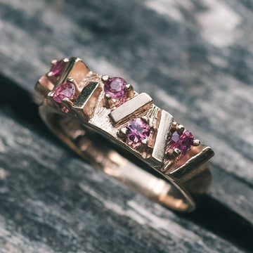 Brutalist Ruby Ring - Lost Owl Jewelry