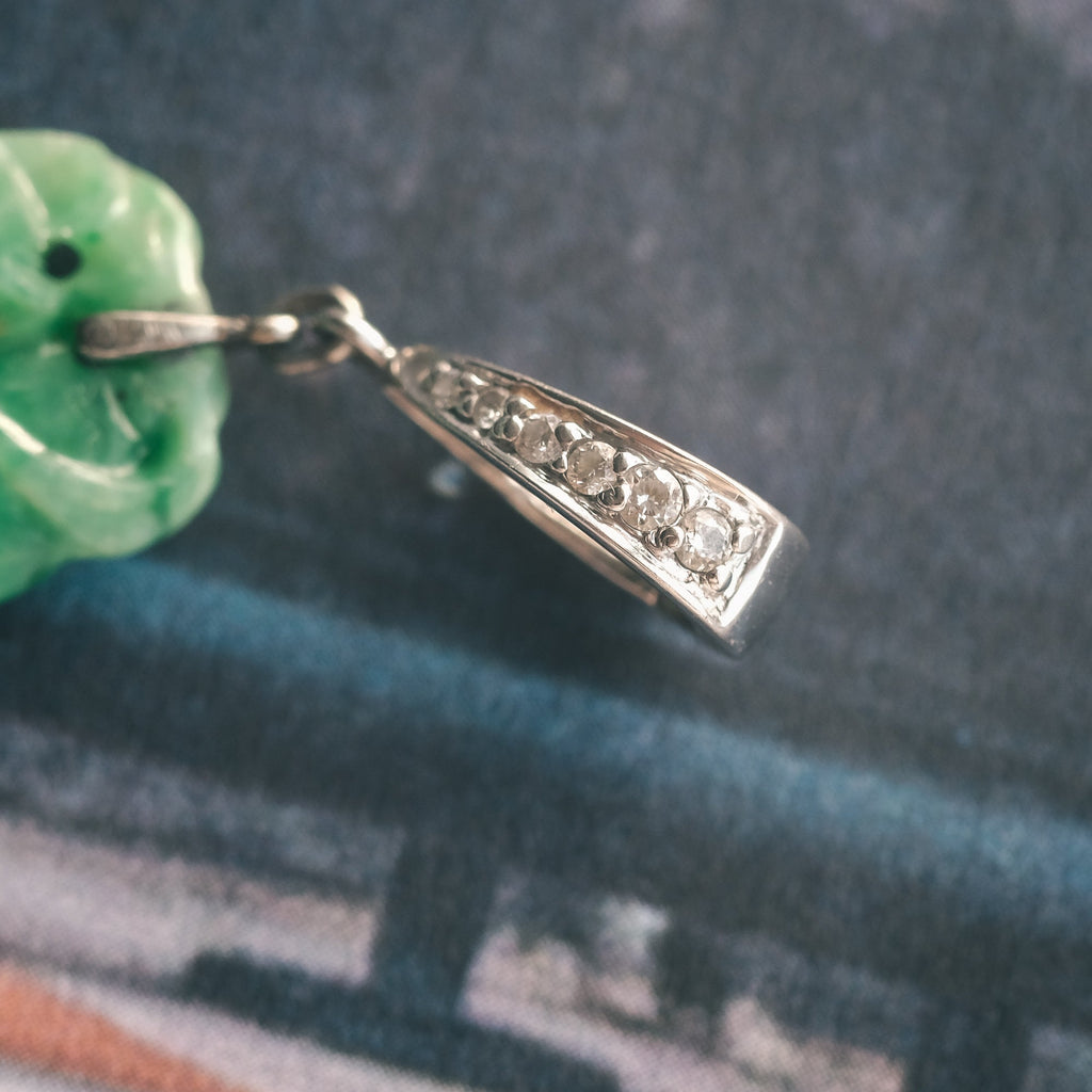 Carved Jade Aubergine Pendant - Lost Owl Jewelry