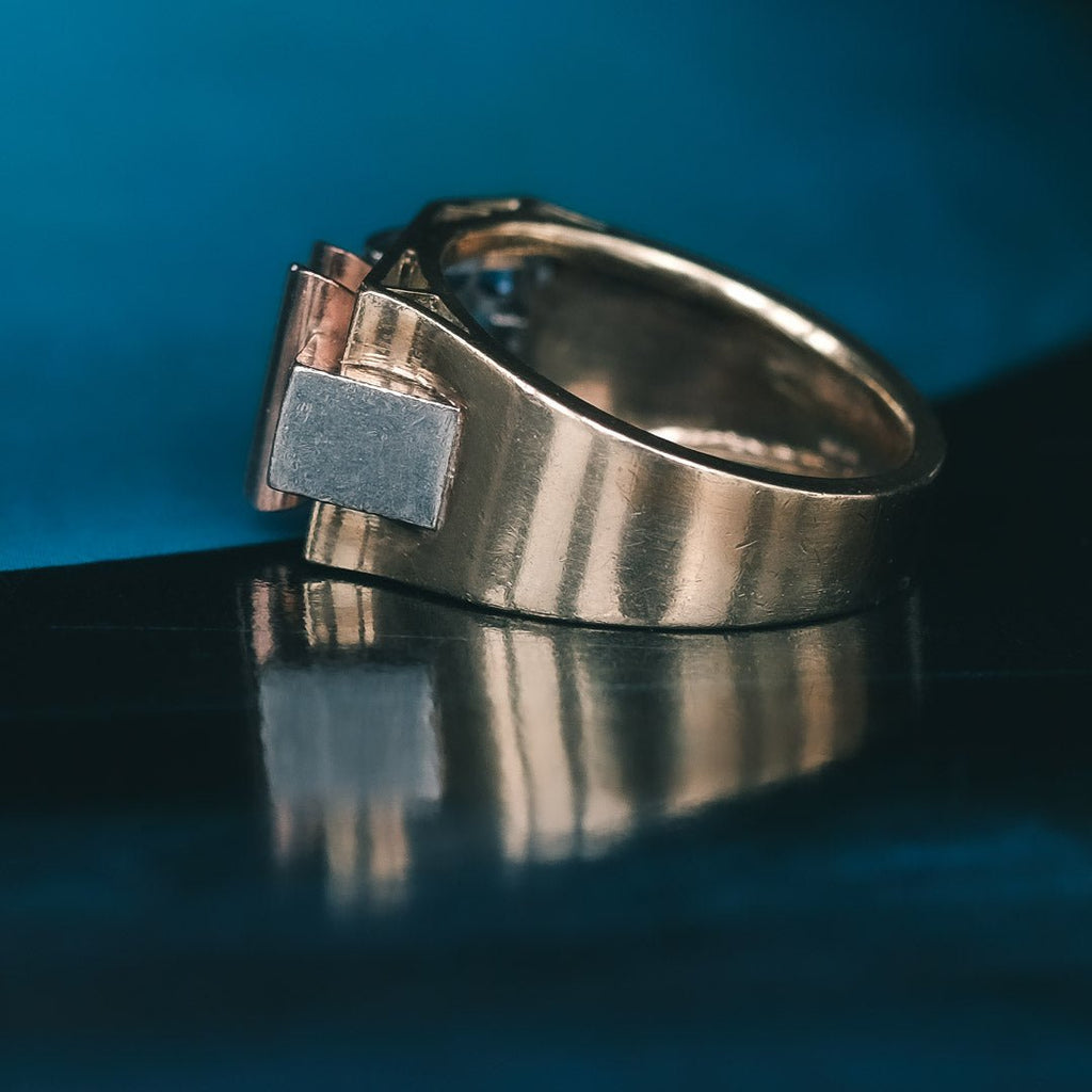 Constructivist Tank Ring – Lost Owl Jewelry