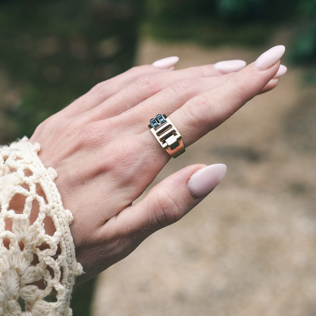 Constructivist Rings Constructivist Tank Ring – Lost Owl Jewelry