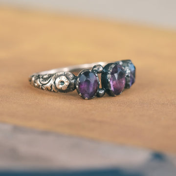 Early Victorian Amethyst Ring - Lost Owl Jewelry