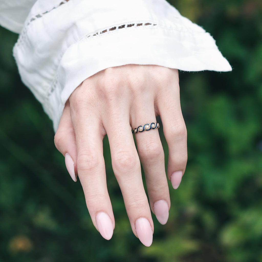 Early Victorian Pearl Twist Ring - Lost Owl Jewelry