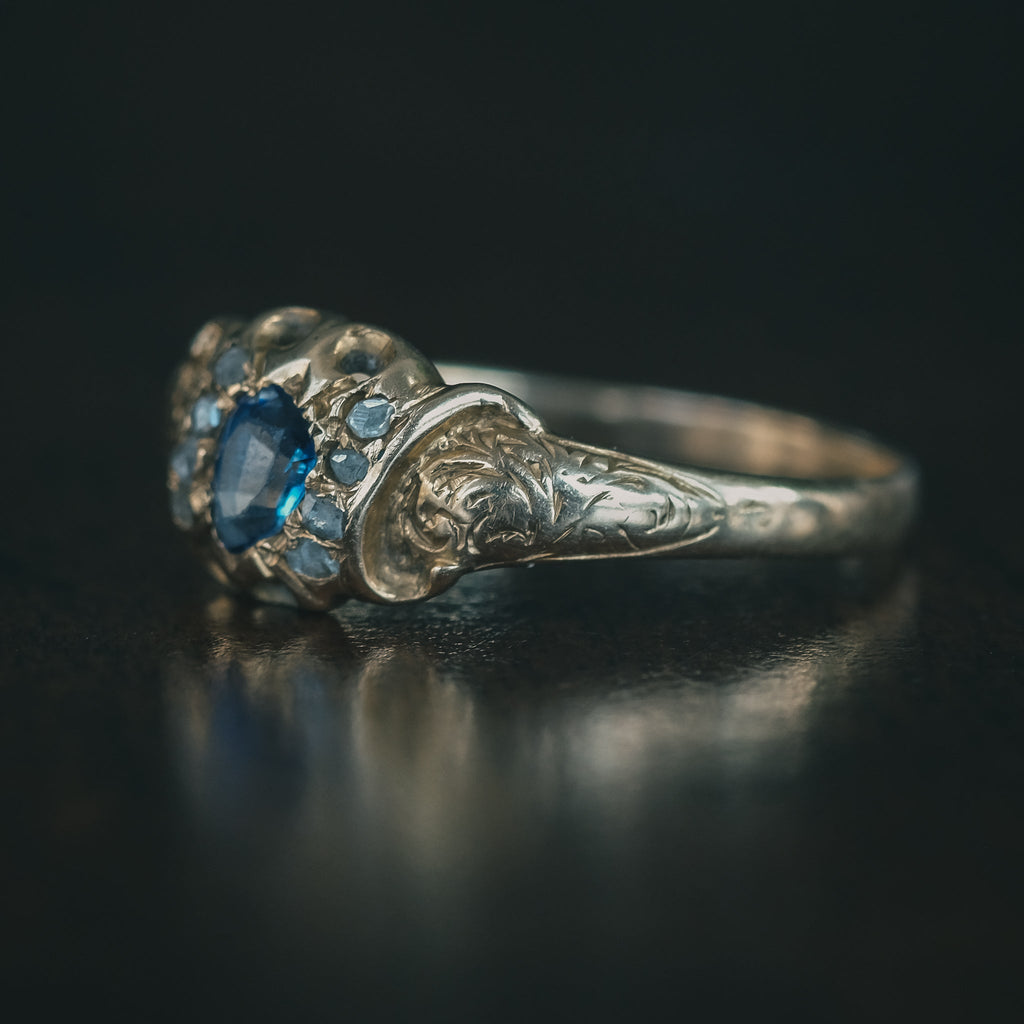 Early Victorian Sapphire Ring - Lost Owl Jewelry