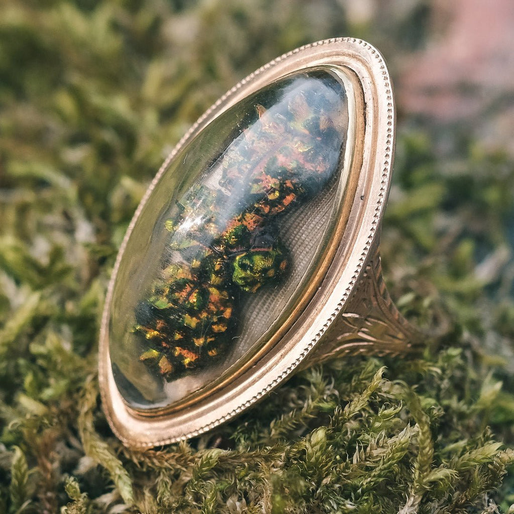 Early Victorian Turgite Specimen Ring - Lost Owl Jewelry