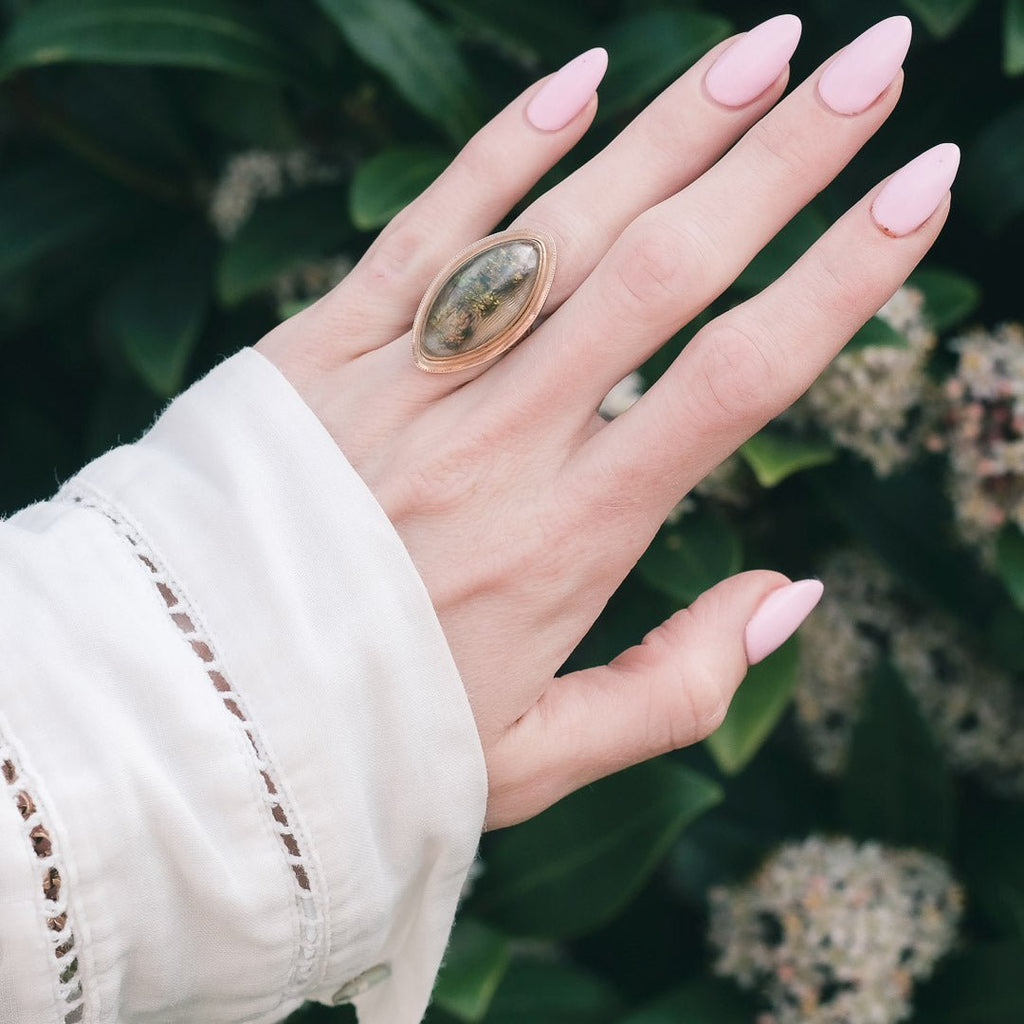 Early Victorian Turgite Specimen Ring - Lost Owl Jewelry