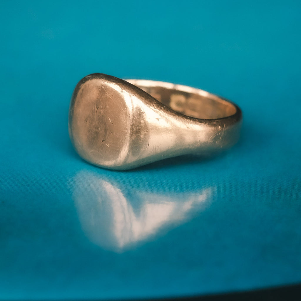Edwardian 18ct Gold Signet Ring - Lost Owl Jewelry