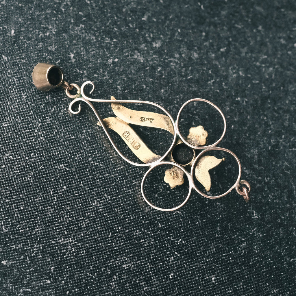 Edwardian Amethyst Lavaliere Pendant - Lost Owl Jewelry