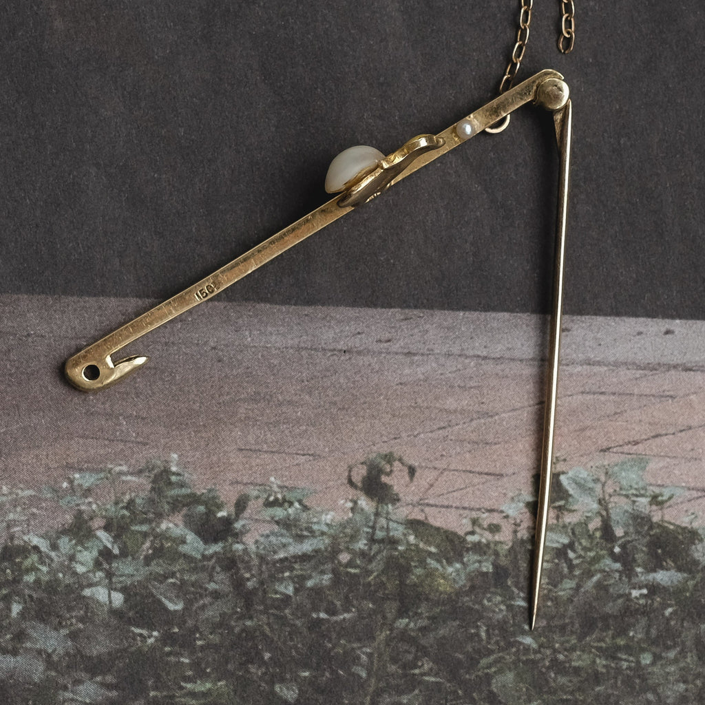 Edwardian Chicken & Egg Brooch - Lost Owl Jewelry